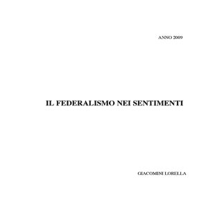 Il federalismo nei sentimenti